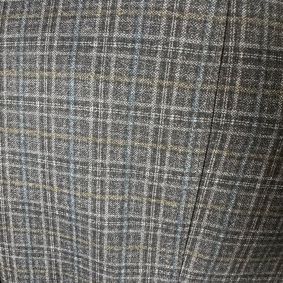 NORDSTROM Wit & Wisdom Plaid Grey Blue One Button Blazer Jacket Size Small - Picture 7 of 11